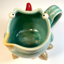 Load image into Gallery viewer, Ab Chicken Mug w/ Feet! - Celadon Glaze - Righty