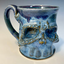 Load image into Gallery viewer, Skull Mug - Blue Glaze