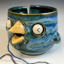 Load image into Gallery viewer, Bird Bowl - Yarn Bowl - Blue Glaze