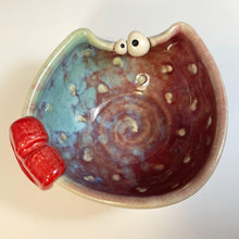 Load image into Gallery viewer, Ooglie Eye Bowl Sm - Raspberry Glaze - Tongue