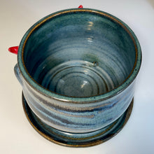 Load image into Gallery viewer, Monster Planter - Med - Blue Glaze -Wobble