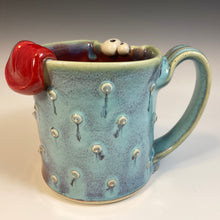 Load image into Gallery viewer, OE Mug Square - Seafoam/Rasp Glaze - Righty