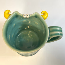 Load image into Gallery viewer, OE Mug Square - Celadon Glaze - YHorns/Ginko - Righty
