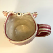 Load image into Gallery viewer, OE Mug Square - Pinkiedoo Glaze - Ears - Righty