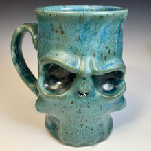 Load image into Gallery viewer, Skull Mug Tall - Ivy Glaze Snarky