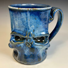 Load image into Gallery viewer, Skull Mug Tall - Denim Glaze Squinty