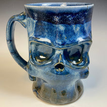 Load image into Gallery viewer, Skull Mug Tall - Blue Glaze Dark