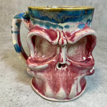 Load image into Gallery viewer, Skull Mug - Raspberry Glaze
