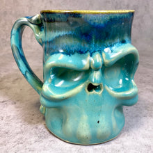 Load image into Gallery viewer, Skull Mug - Seafoam Glaze
