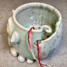 Load image into Gallery viewer, Timmit Yarn Yeti - Pearl/Celadon Glaze - Ears
