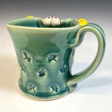 Load image into Gallery viewer, OE Mug Square - Celadon Glaze - YHorns/Ginko - Righty
