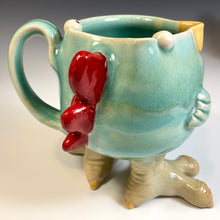 Load image into Gallery viewer, Ab Chicken Mug w/ Feet! - Celadon Glaze - Righty

