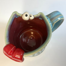 Load image into Gallery viewer, OE Mug Square - Seafoam/Rasp Glaze - Righty
