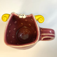 Load image into Gallery viewer, OE Mug Square - Raspberry Glaze - YHorns - Righty
