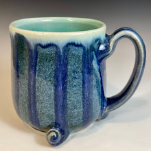 Load image into Gallery viewer, Timmit Mug - Righty - Blue Glaze - HappyEyes
