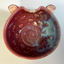 Load image into Gallery viewer, Ooglie Eye Bowl Sm - Raspberry Glaze - Ears
