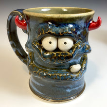 Load image into Gallery viewer, FaceMug Med - Blue Glaze - RHorn
