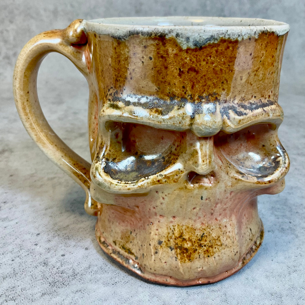 Skull Mug - Shino Glaze