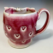 Load image into Gallery viewer, OE Mug - Pinkiedoo Glaze - Righty - Hearts

