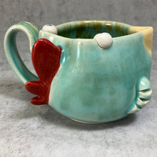 Load image into Gallery viewer, Ab Chicken Mug - Celadon Glaze - Righty Squinty
