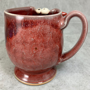 OE Mug - Copper Red Glaze - Righty - RHorns