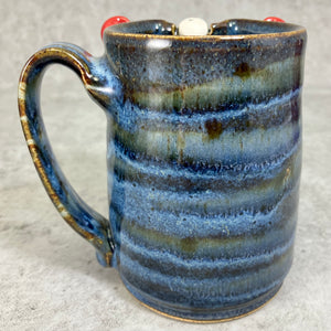 OE Mug Barrel Blue Glaze Lefty
