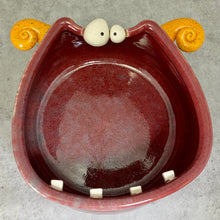 Load image into Gallery viewer, Nibblet Flat Bowl LG - Raspberry Glaze Teef
