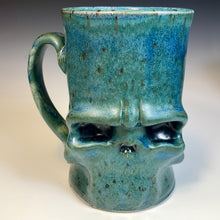Load image into Gallery viewer, Skull Mug Tall - Ivy Glaze LowBrow
