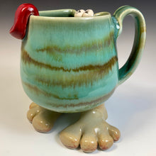 Load image into Gallery viewer, Walker Mug - Righty - Celadon Glaze - Tongue

