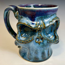 Load image into Gallery viewer, Skull Mug - Blue Glaze
