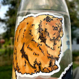 Sticker Fat Cat - Orange Tabby