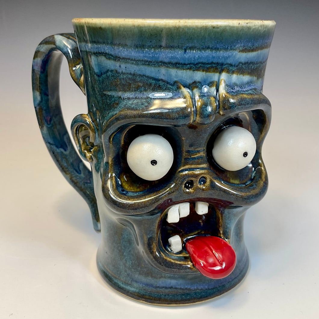 Zambie Mug - Blue Glaze - Tongue