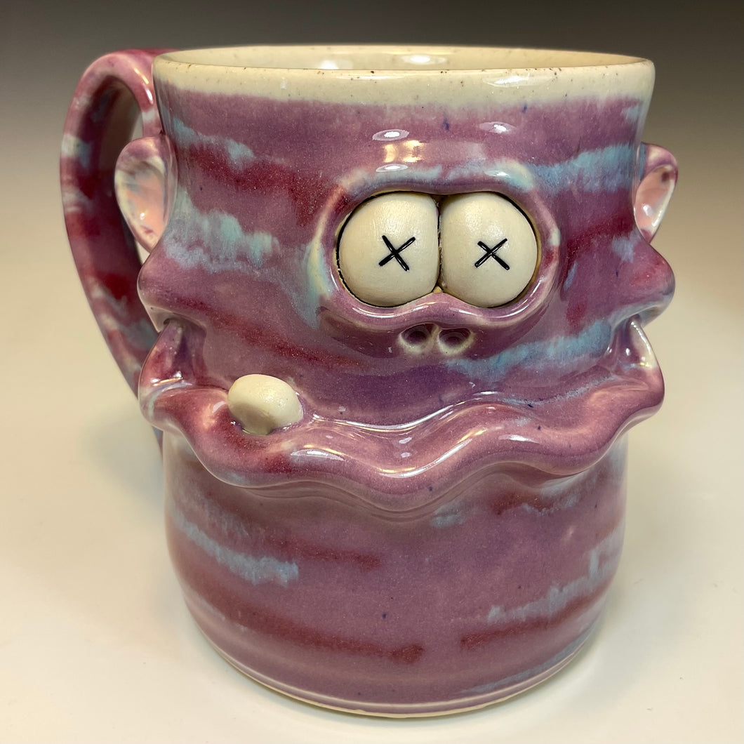 FaceMug Med - Righty - Pansy Glaze - Confuzzled