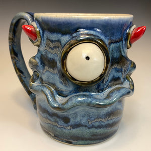 FaceMug Med - Righty - Blue Glaze - Monoclopse