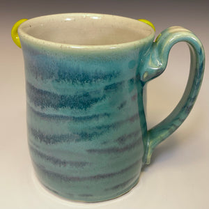 FaceMug Med - Righty - Seafoam Glaze - Derpy