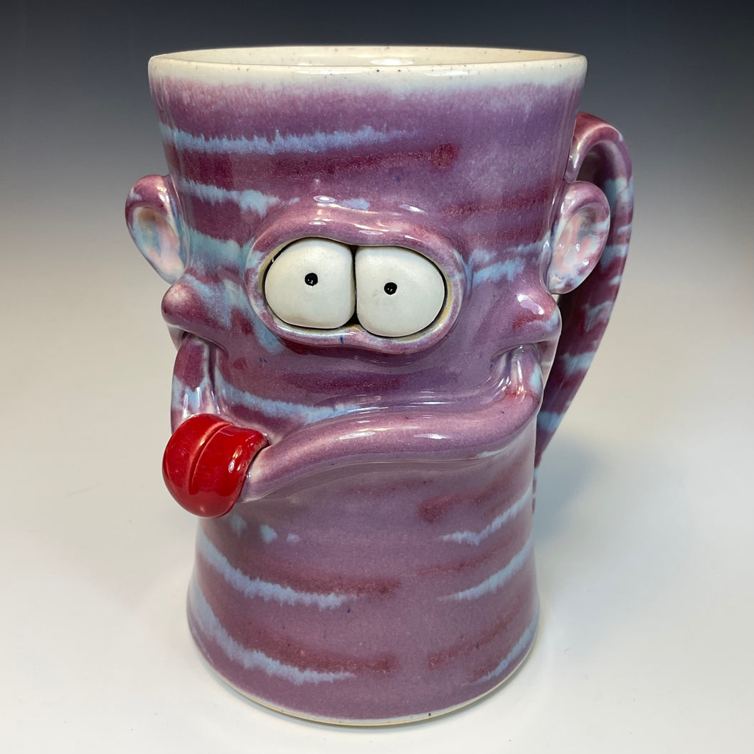FaceMug Tall- Righty - Pansy Glaze