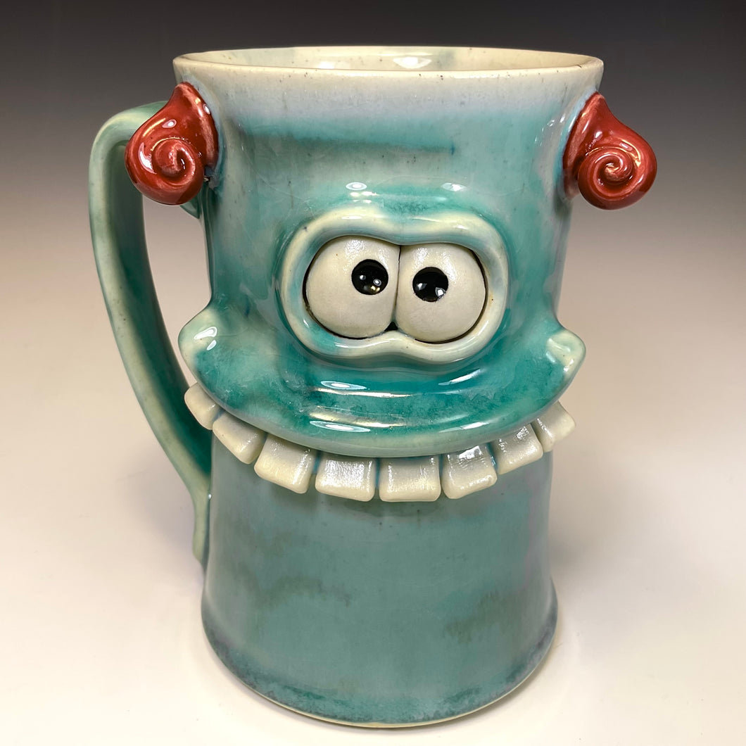 FaceMug Tall - Righty - Celacon Glaze - Teef