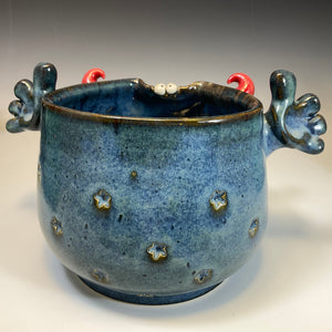 Handy Ooglie Eye Bowl - Blue Glaze - RHorns