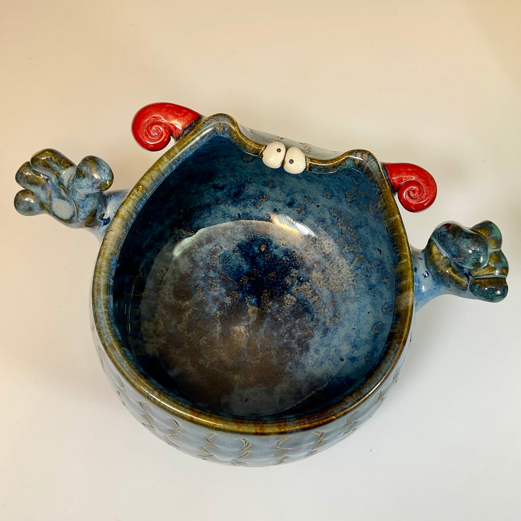 Handy Ooglie Eye Bowl - Blue Glaze - Confuzzled