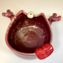 Load image into Gallery viewer, Handy Ooglie Eye Bowl - Raspberry Glaze - Monoclopse

