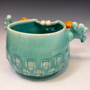Handy Ooglie Eye Bowl - Celadon Glaze - Deco