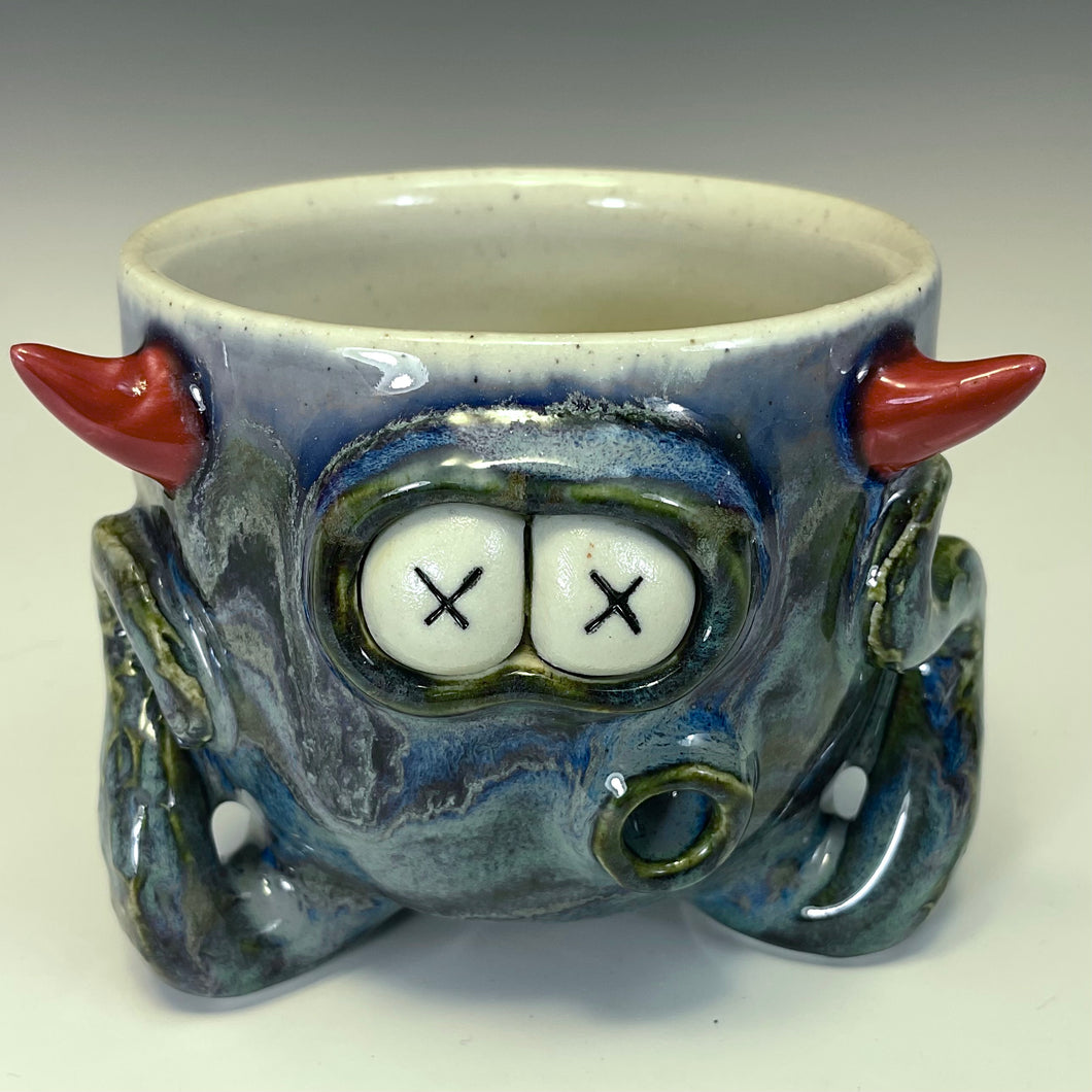 Tri-Squiddy Shot - Blue Glaze