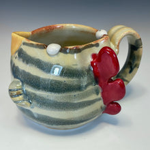 Load image into Gallery viewer, Ab Chicken Mug - CreamRust Glaze - LEFTY
