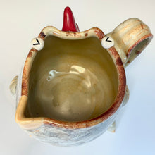 Load image into Gallery viewer, Abstract Chicken Mug with Feet - CrRust Glaze - Righty
