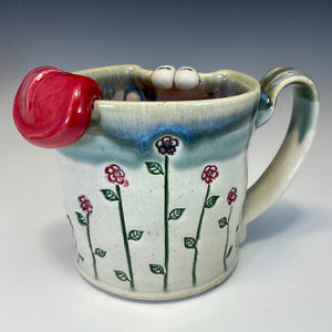 Flower Child Mug - Red - Righty - Tongue