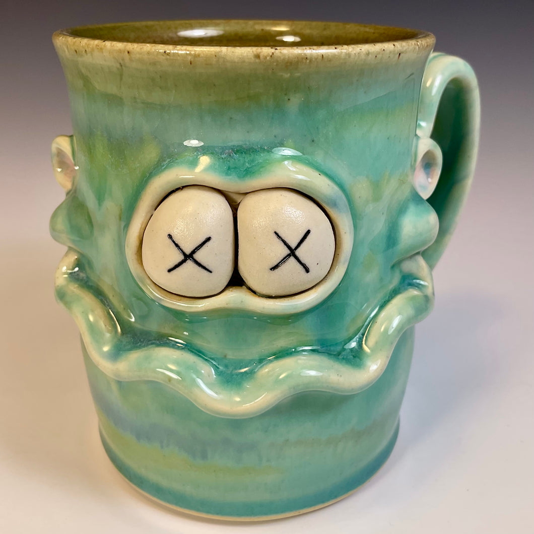 FaceMug Med - Lefty - Celadon Glaze - X