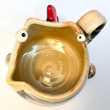Load image into Gallery viewer, Ab Chicken Mug - CrRust Glaze - Righty Wonky
