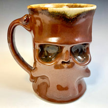 Load image into Gallery viewer, Skull Mug Tall - Scarlet Glaze Dark
